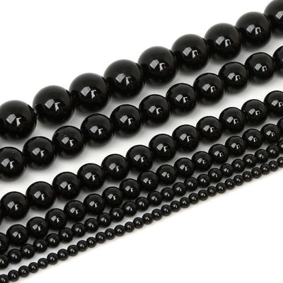 Fils de perles pierres pour la fabrication de bracelets ou colliers - 4 diamètres de perles disponibles