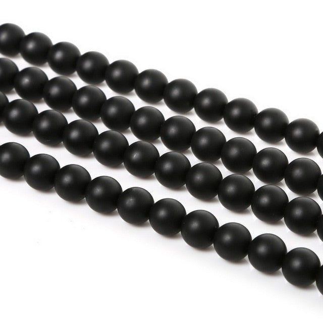 Fils de perles pierres pour la fabrication de bracelets ou colliers - 4 diamètres de perles disponibles