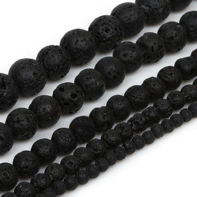 Fils de perles pierres pour la fabrication de bracelets ou colliers - 4 diamètres de perles disponibles