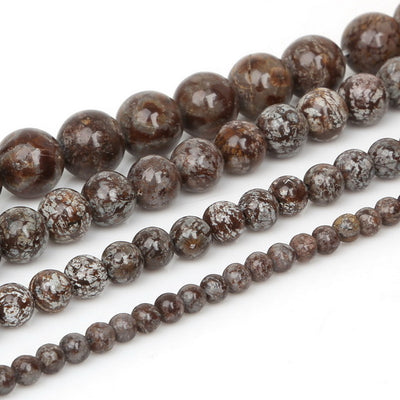 Fils de perles pierres pour la fabrication de bracelets ou colliers - 4 diamètres de perles disponibles