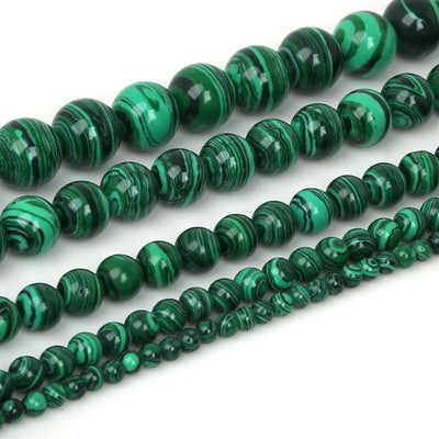 Fils de perles pierres pour la fabrication de bracelets ou colliers - 4 diamètres de perles disponibles