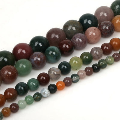 Fils de perles pierres pour la fabrication de bracelets ou colliers - 4 diamètres de perles disponibles