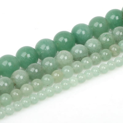 Fils de perles pierres pour la fabrication de bracelets ou colliers - 4 diamètres de perles disponibles