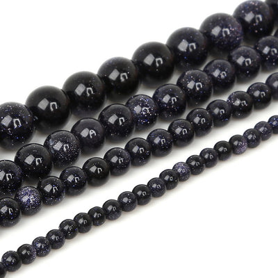 Fils de perles pierres pour la fabrication de bracelets ou colliers - 4 diamètres de perles disponibles