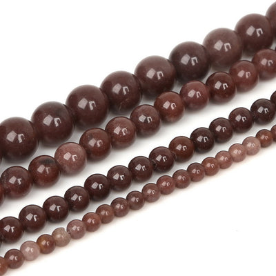 Fils de perles pierres pour la fabrication de bracelets ou colliers - 4 diamètres de perles disponibles