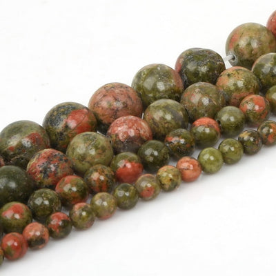 Fils de perles pierres pour la fabrication de bracelets ou colliers - 4 diamètres de perles disponibles