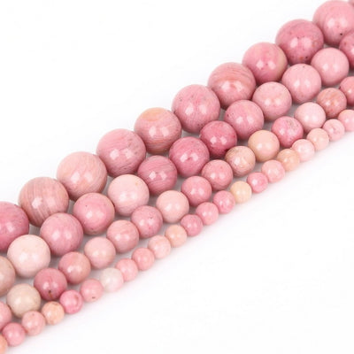 Fils de perles pierres pour la fabrication de bracelets ou colliers - 4 diamètres de perles disponibles