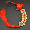 Amuleto de la suerte de Feng Shui chino, nudo manual, amuletos antiguos I CHING, monedas de cobre, mascota, protección de la prosperidad, buena fortuna, decoración del hogar y del automóvil