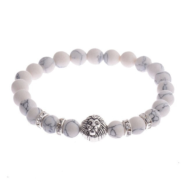 Perles de pierre naturelle Agat Bracelet Lion