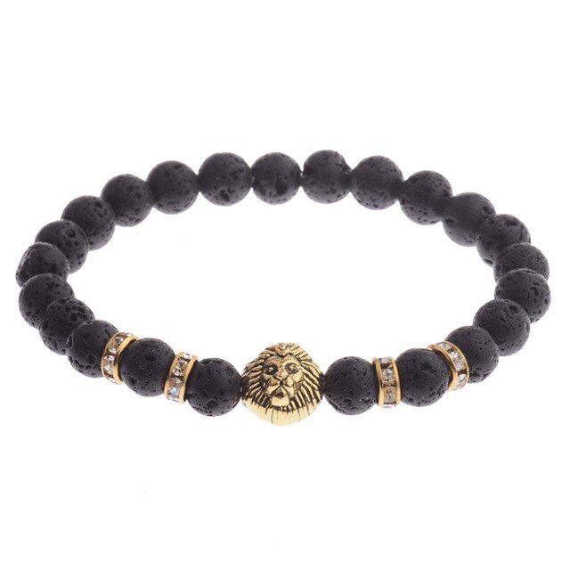 Perles de pierre naturelle Agat Bracelet Lion
