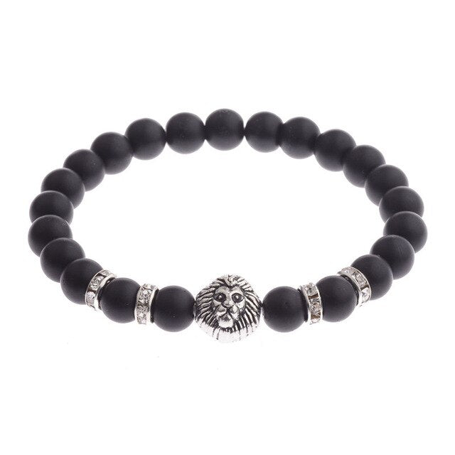 Perles de pierre naturelle Agat Bracelet Lion