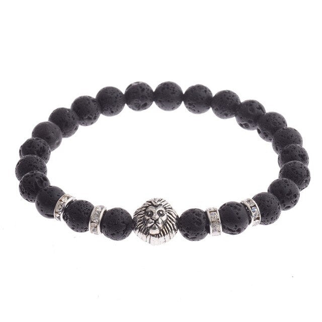 Perles de pierre naturelle Agat Bracelet Lion