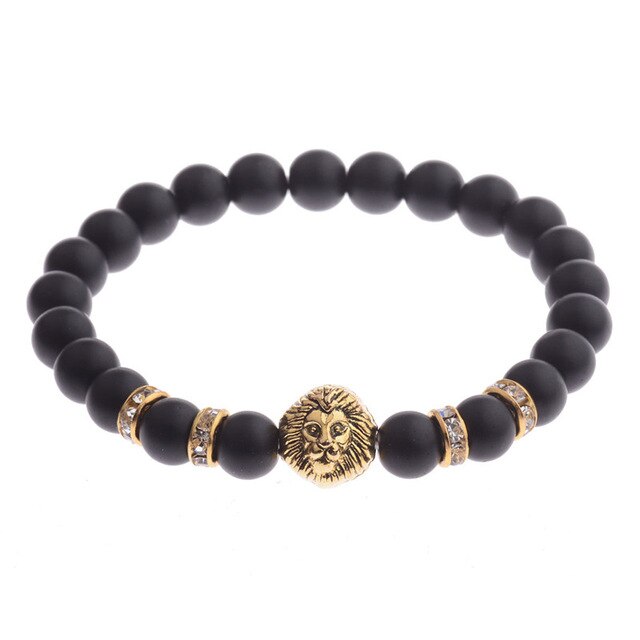 Perles de pierre naturelle Agat Bracelet Lion