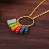 Authentique 7 Chakra impérial Jasper véritable plaqué or acier inoxydable