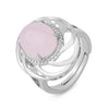 Bague en pierre naturelle pour filles, bijou ajustable en cristal