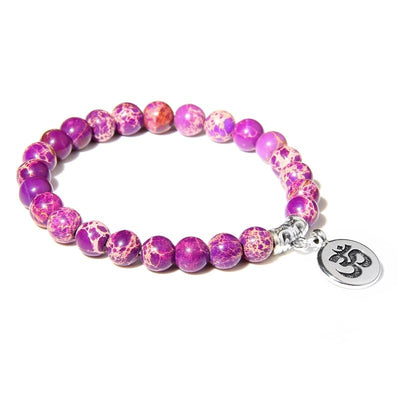 Chakra natural fluorita perla pulsera en Chakra joyas de sanación