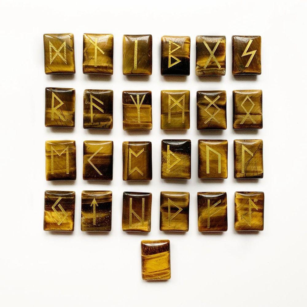 Runes divinatoire en Oeil du tigre